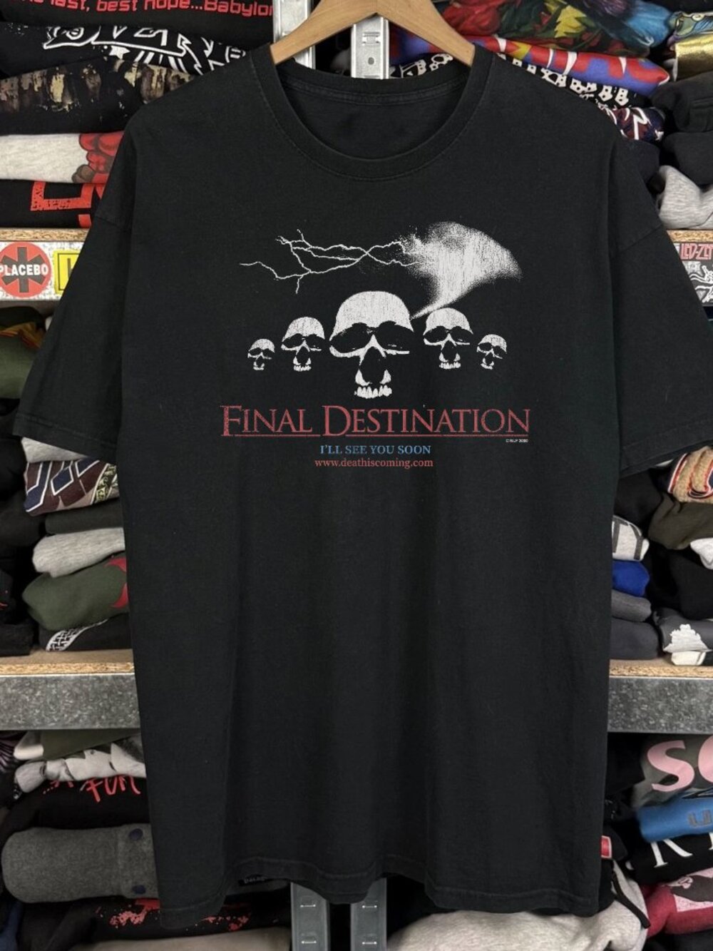 2000 Final Destination Movie Promo Washed Black Tee